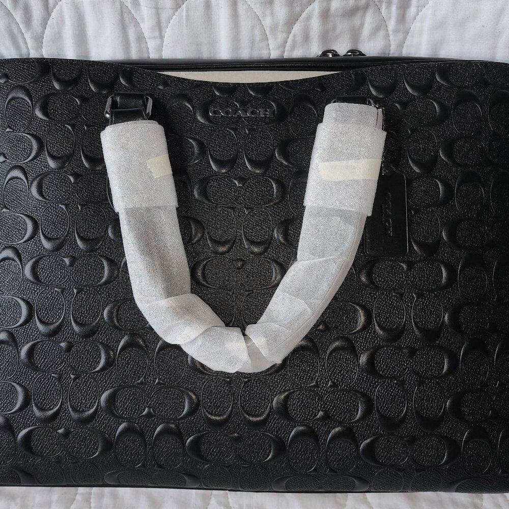 Graham Slim Briefcase Signature Leather